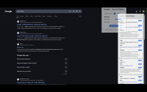 Snipply SearchClipper  from Chrome web store to be run with OffiDocs Chromium online