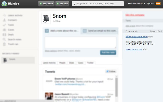 Snom Connector ຈາກ Chrome web store ທີ່ຈະດໍາເນີນການກັບ OffiDocs Chromium ອອນໄລນ໌