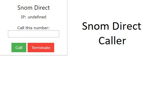 Snom Direct Caller מחנות האינטרנט של Chrome להפעלה עם OffiDocs Chromium באינטרנט
