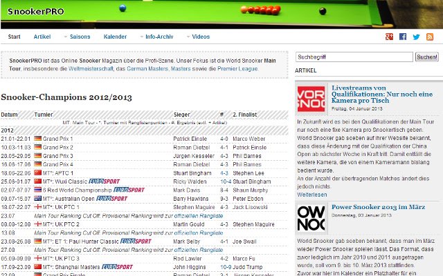 SnookerPRO uit de Chrome-webwinkel kan worden uitgevoerd met OffiDocs Chromium online