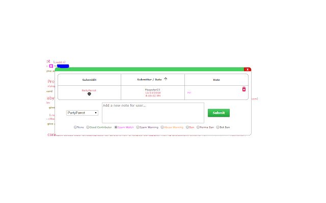 SnooNotes จาก Chrome เว็บสโตร์ที่จะเรียกใช้ด้วย OffiDocs Chromium ทางออนไลน์