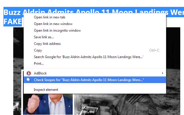 Snopes Searcher  from Chrome web store to be run with OffiDocs Chromium online