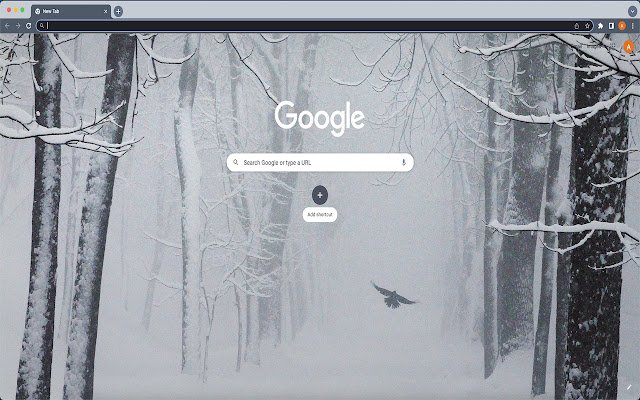 Snow Bird Forest Theme  from Chrome web store to be run with OffiDocs Chromium online