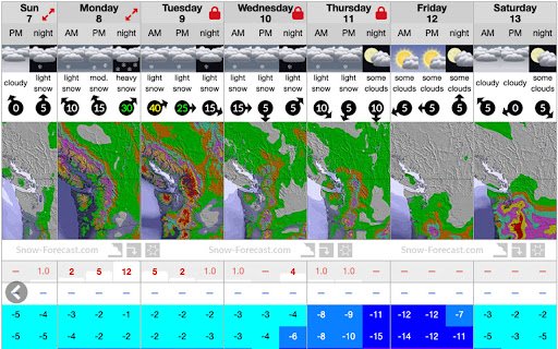 Snow forecast  from Chrome web store to be run with OffiDocs Chromium online