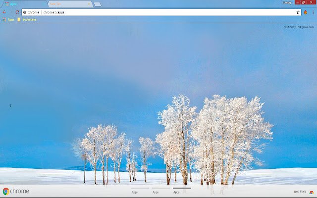 Snow Tree Turquoise Winter  from Chrome web store to be run with OffiDocs Chromium online