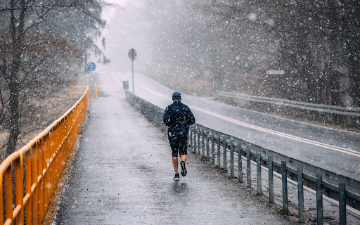 Snowy road  from Chrome web store to be run with OffiDocs Chromium online