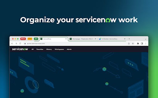 SN Tabs ServiceNow tab organizer  from Chrome web store to be run with OffiDocs Chromium online