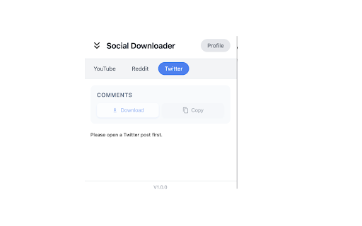 Social Downloader  from Chrome web store to be run with OffiDocs Chromium online