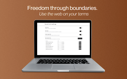Social Limit  from Chrome web store to be run with OffiDocs Chromium online