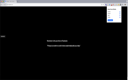 Social Media Blocker  from Chrome web store to be run with OffiDocs Chromium online