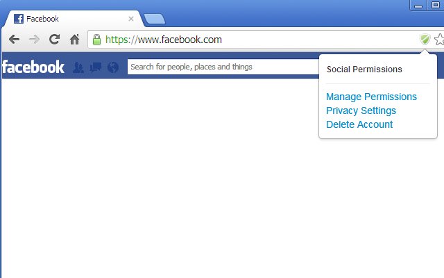 Social Permissions  from Chrome web store to be run with OffiDocs Chromium online