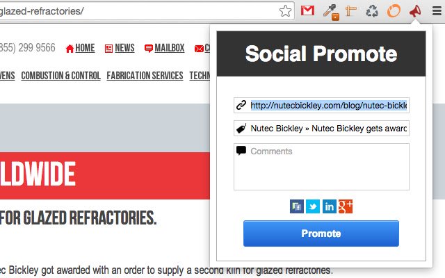 Social Promote  from Chrome web store to be run with OffiDocs Chromium online