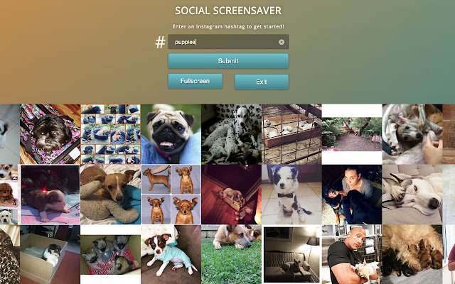 Social Screensaver  from Chrome web store to be run with OffiDocs Chromium online