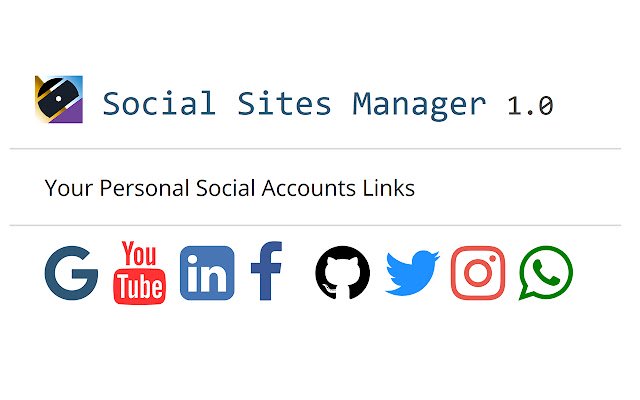 Social Sites Manager из интернет-магазина Chrome будет работать с OffiDocs Chromium онлайн