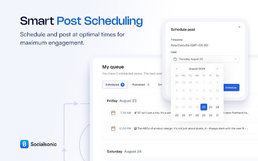 Socialsonic AI  from Chrome web store to be run with OffiDocs Chromium online