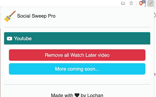 Social Sweep Pro  from Chrome web store to be run with OffiDocs Chromium online