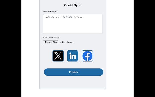 Social Sync  from Chrome web store to be run with OffiDocs Chromium online