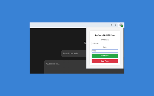 SOCKS5 Proxy Manager  from Chrome web store to be run with OffiDocs Chromium online