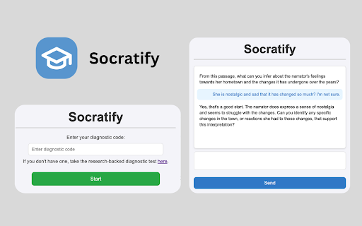 Socratify  from Chrome web store to be run with OffiDocs Chromium online