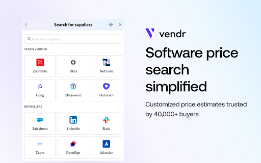 Software Prices by Vendr  from Chrome web store to be run with OffiDocs Chromium online