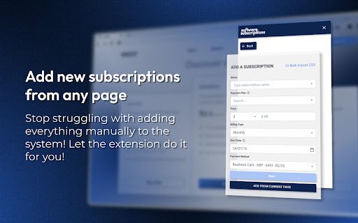 Software Subscriptions Extension  from Chrome web store to be run with OffiDocs Chromium online