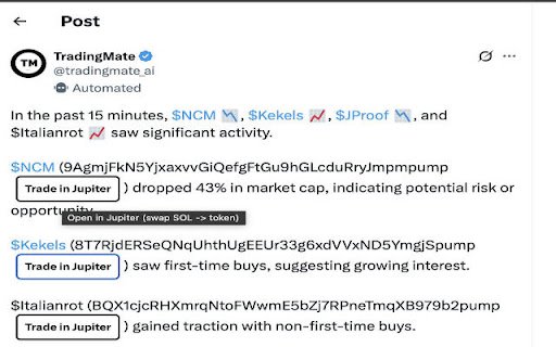 Solana Jupiter Address Detector  from Chrome web store to be run with OffiDocs Chromium online