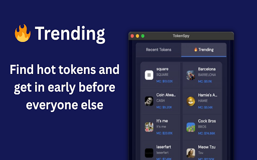 Solana Rug Checker TokenSpy  from Chrome web store to be run with OffiDocs Chromium online