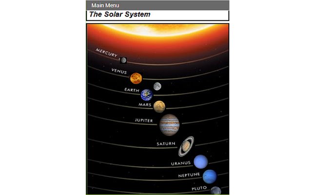 Solar System App  from Chrome web store to be run with OffiDocs Chromium online