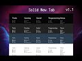 Solid New Tab  from Chrome web store to be run with OffiDocs Chromium online