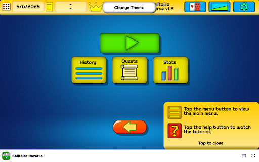 Solitaire Reverse Game Experience solitaire with a twist!  from Chrome web store to be run with OffiDocs Chromium online