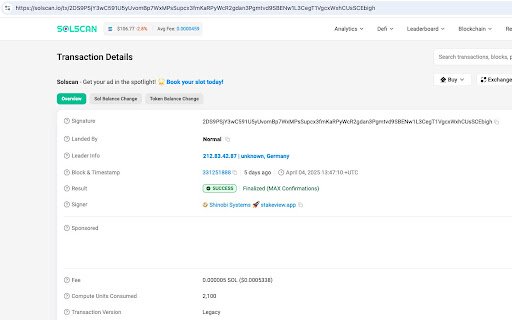 Solscan Jito Bundle Detector  from Chrome web store to be run with OffiDocs Chromium online