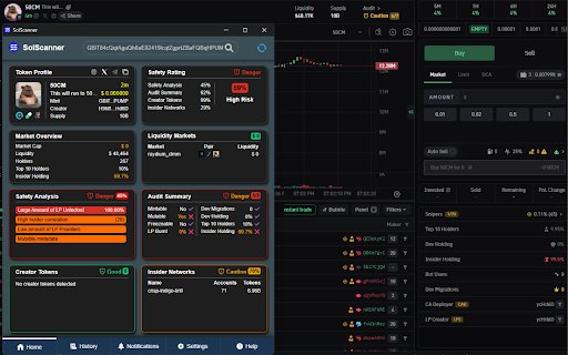 SolScanner Solana Crypto Token Scanner  Analyzer  from Chrome web store to be run with OffiDocs Chromium online