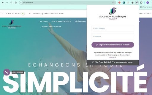 Solution Numérique Télécom Click2Call  from Chrome web store to be run with OffiDocs Chromium online