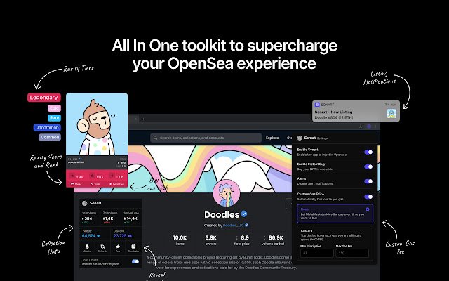 Sonart All In One Toolkit untuk Perdagangan NFT dari toko web Chrome untuk dijalankan dengan Chromium OffiDocs online