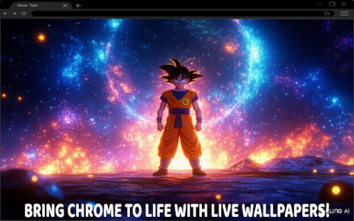 Son Goku iconic space bull live wallpaper  from Chrome web store to be run with OffiDocs Chromium online