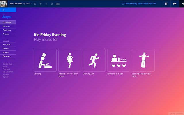 Songza2Spotify  from Chrome web store to be run with OffiDocs Chromium online