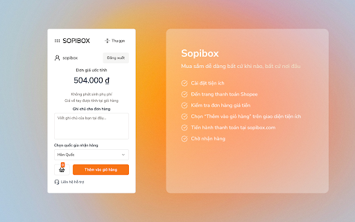 Sopibox  from Chrome web store to be run with OffiDocs Chromium online