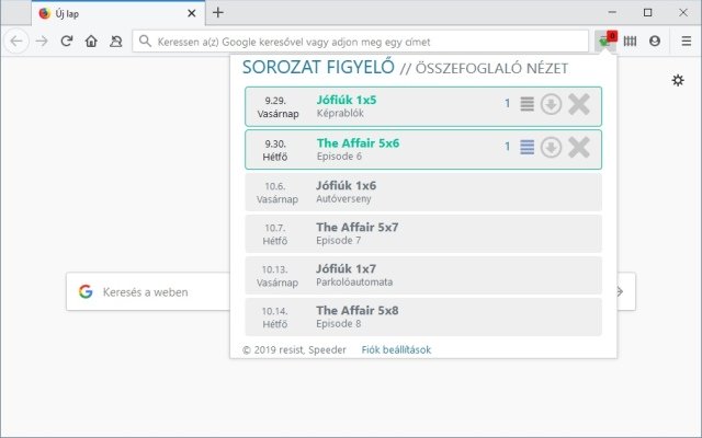 Sorozat figyelő felirat értesítő dari toko web Chrome untuk dijalankan dengan OffiDocs Chromium online