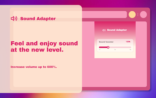 Sound adapter Boost your volume  from Chrome web store to be run with OffiDocs Chromium online