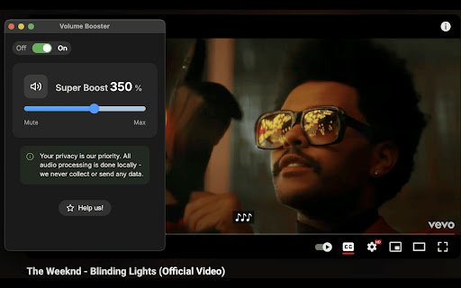 Sound Booster increase volume up  from Chrome web store to be run with OffiDocs Chromium online