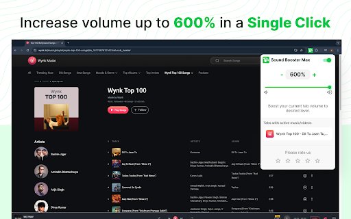 Sound Booster Max  from Chrome web store to be run with OffiDocs Chromium online