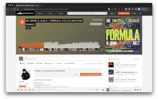 SoundCloud Artwork Getter  from Chrome web store to be run with OffiDocs Chromium online
