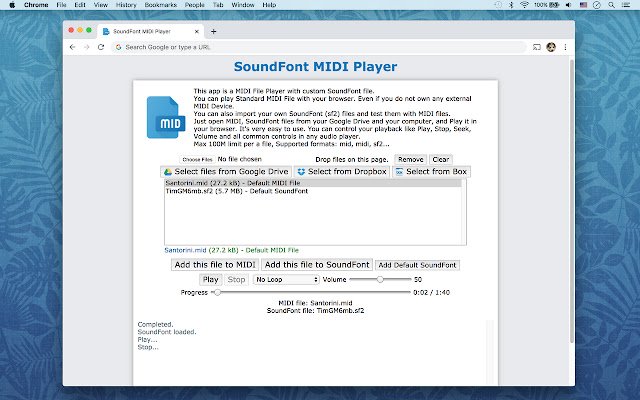 SoundFont MIDI Player aus dem Chrome Web Store zur Ausführung mit OffiDocs Chromium online