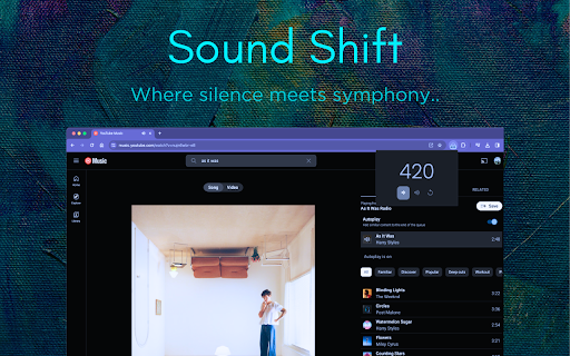 Sound Shift  from Chrome web store to be run with OffiDocs Chromium online