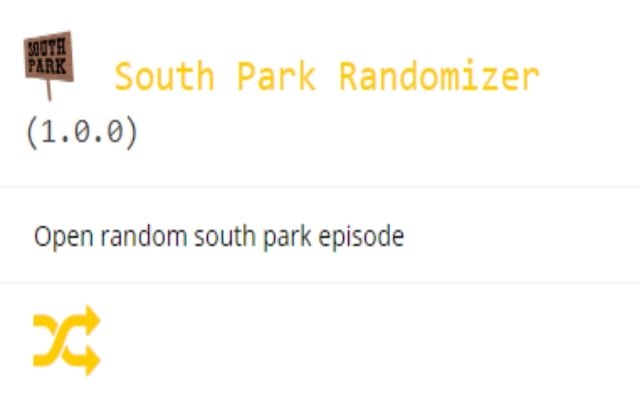 ക്രോം വെബ് സ്റ്റോറിൽ നിന്നുള്ള സൗത്ത് പാർക്ക് റാൻഡമൈസർ, OffiDocs Chromium ഓൺലൈനിൽ പ്രവർത്തിക്കും