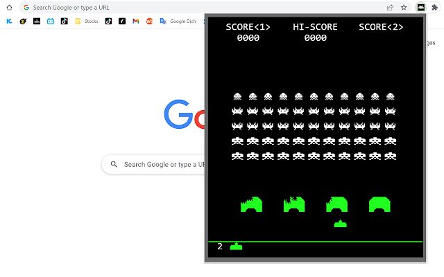 Space Invader Game  from Chrome web store to be run with OffiDocs Chromium online