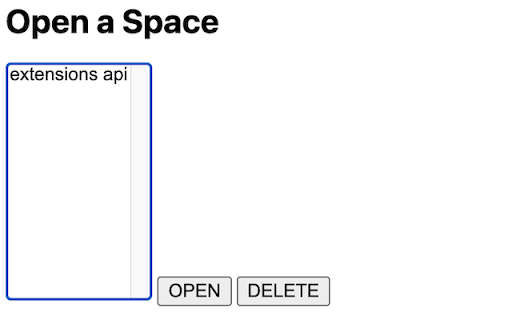 Spaces  from Chrome web store to be run with OffiDocs Chromium online