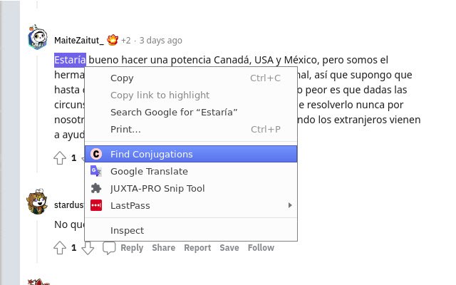 ספרדית Conjugation Finder מחנות האינטרנט של Chrome להפעלה עם OffiDocs Chromium באינטרנט