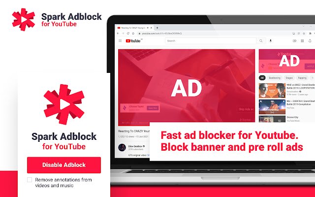 Funkenblocker aus dem Chrome-Webshop, der mit OffiDocs Chromium online ausgeführt werden soll