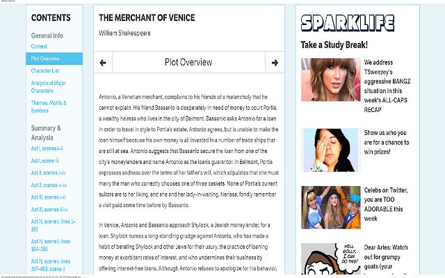 Sparknotes Cleaner  from Chrome web store to be run with OffiDocs Chromium online